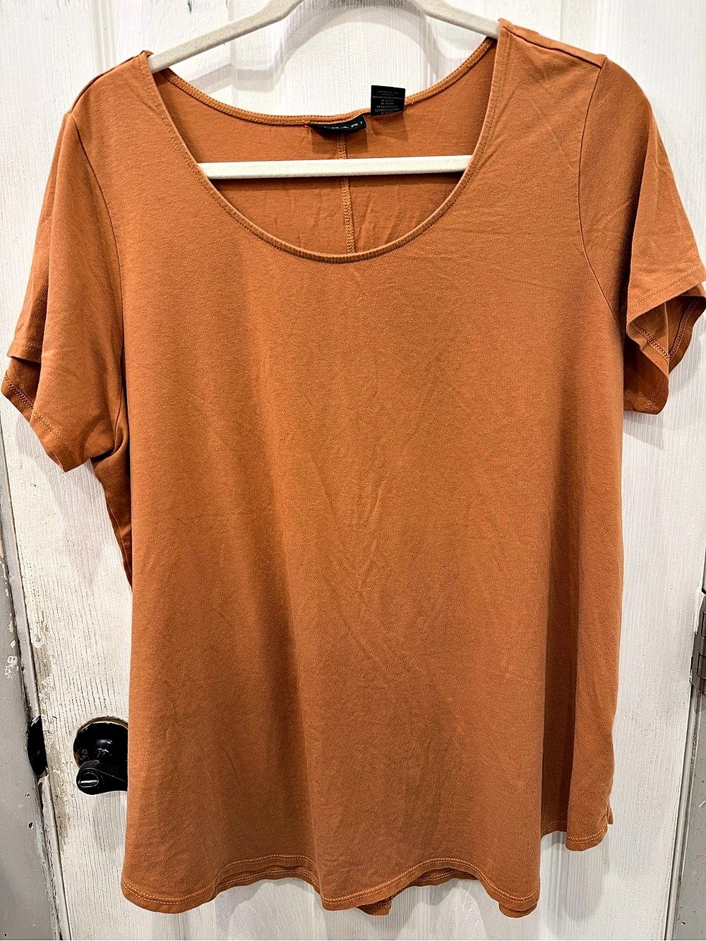 Tahari Short Sleeve Top in Brown Size XL